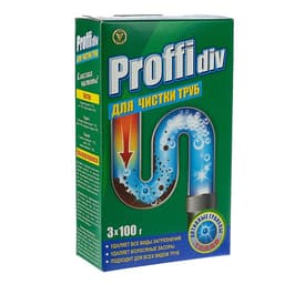 Средство для чистки канализационных труб Proffidiv turbo, гранулы, 3×100 г