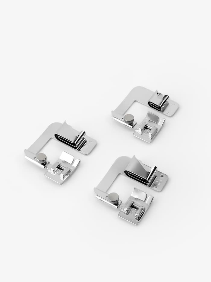 Набор лапок для швейной машины, подрубочные, 13/19/22 мм, для двойной подгибки, 3 шт.