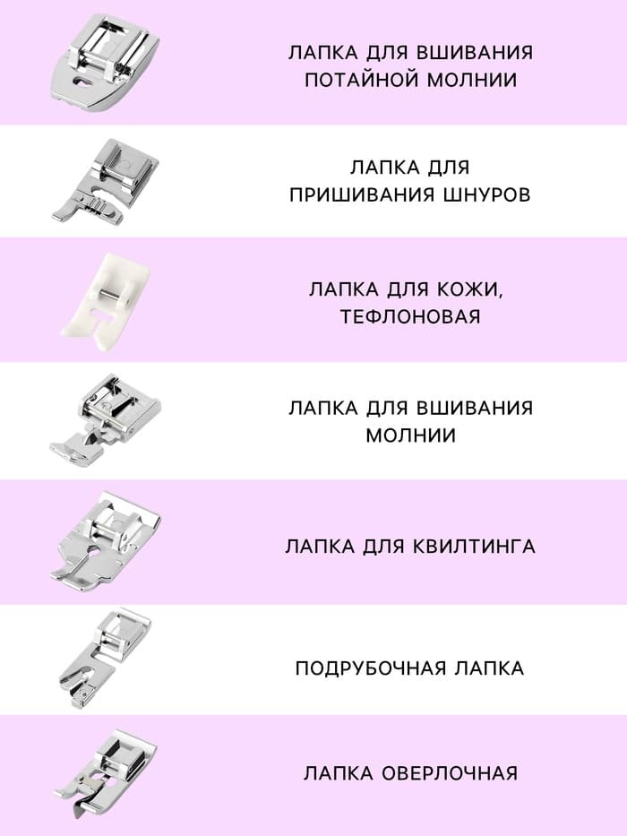 Набор лапок для швейной машины, 15 шт.