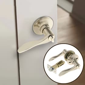 Защелка (мод.3187), межкомнатная, фиксатор, мат. хром