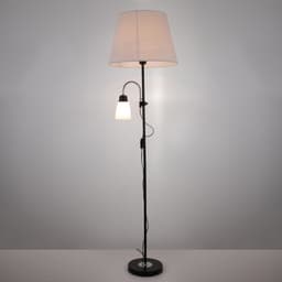 Торшер 19030/2BK, E27, 40 Вт, чёрный, 41×41×180 см