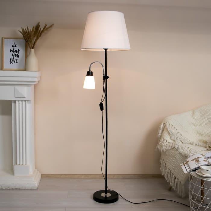 Торшер 19030/2BK, E27, 40 Вт, чёрный, 41×41×180 см