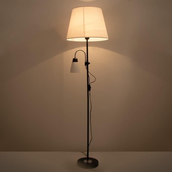 Торшер 19030/2BK, E27, 40 Вт, чёрный, 41×41×180 см