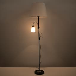 Торшер 19030/2BK, E27, 40 Вт, чёрный, 41×41×180 см