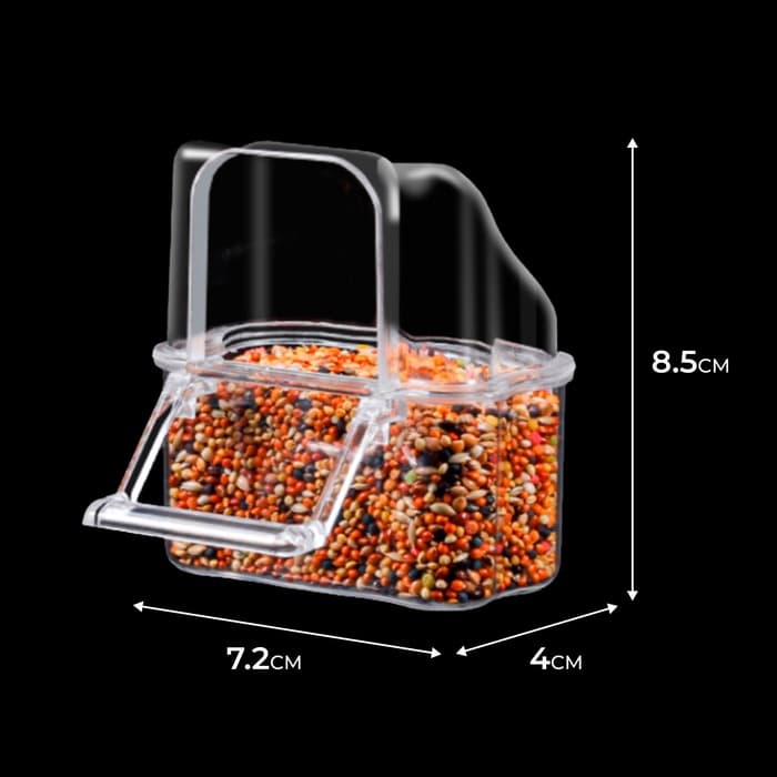 Кормушка для птиц, 6.7×6.2×8 см, внешняя, пластик, прозрачная