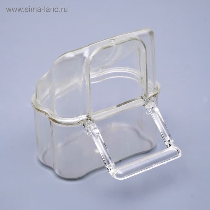 Кормушка для птиц, 6.7×6.2×8 см, внешняя, пластик, прозрачная