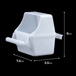 Кормушка для птиц, 7.5×5.5×9 см, внутренняя, пластик, белая