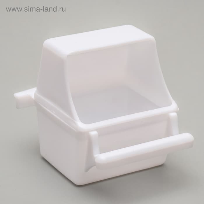 Кормушка для птиц, 7.5×5.5×9 см, внутренняя, пластик, белая