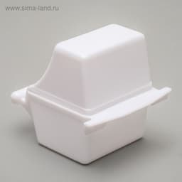 Кормушка для птиц, 7.5×5.5×9 см, внутренняя, пластик, белая