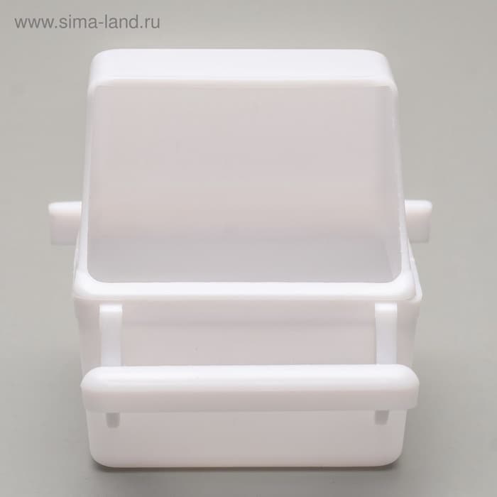 Кормушка для птиц, 7.5×5.5×9 см, внутренняя, пластик, белая
