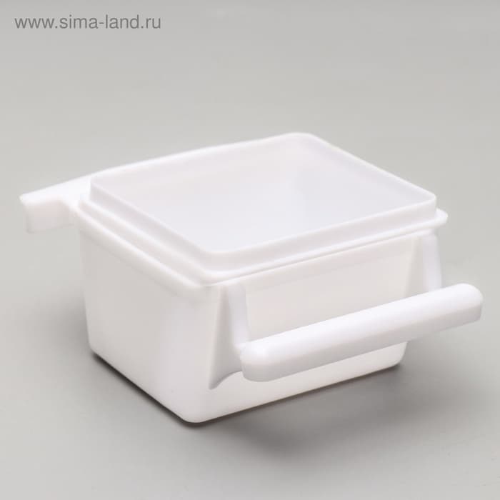 Кормушка для птиц, 7.5×5.5×9 см, внутренняя, пластик, белая