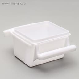 Кормушка для птиц, 7.5×5.5×9 см, внутренняя, пластик, белая