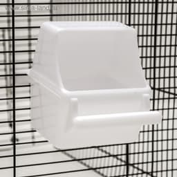 Кормушка для птиц, 7.5×5.5×9 см, внутренняя, пластик, белая