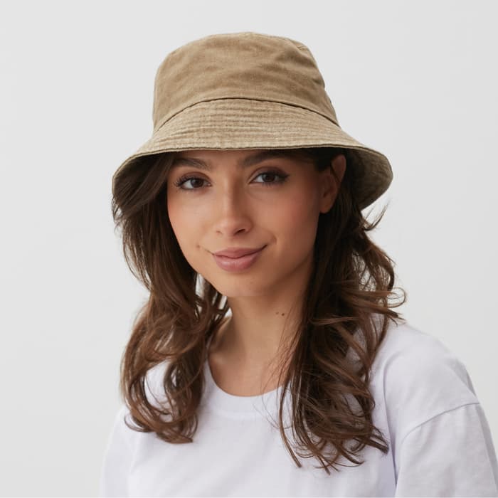 Панама однотонная унисекс MINAKU, цвет бежевый, размер 56-58, твил