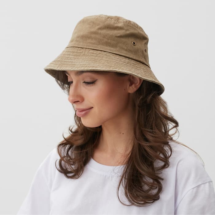 Панама однотонная унисекс MINAKU, цвет бежевый, размер 56-58, твил