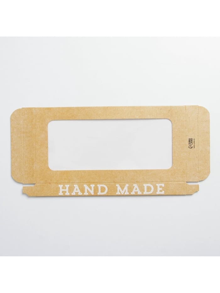 Коробка для шоколада, кондитерская упаковка, «Hand made», с окном, 17.3×8.8×1.5 см