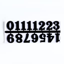 Цифры для часов 15 штук, h=2.5 см, чёрный, механизм в комплектацию не входит
