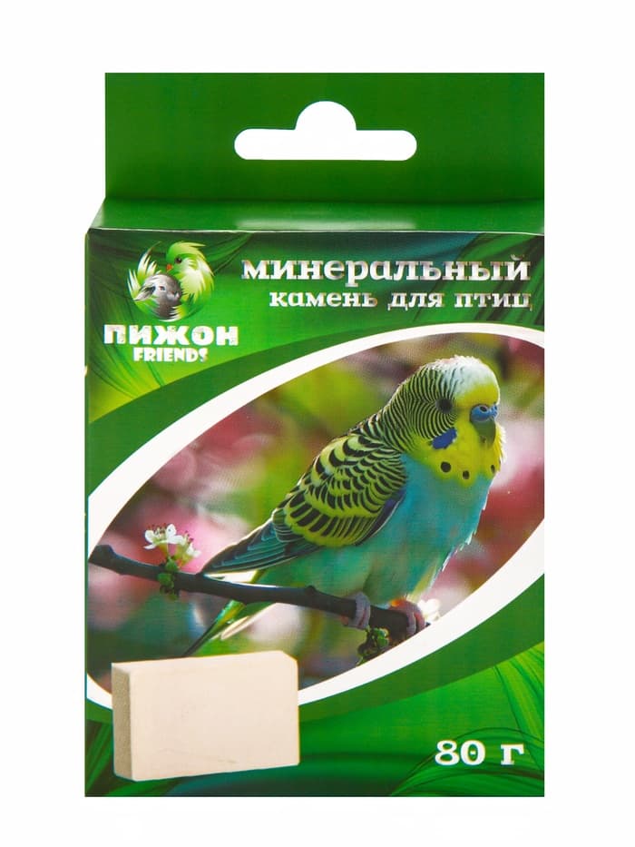 Минеральный камень для птиц «Пижон», блок, 80 г