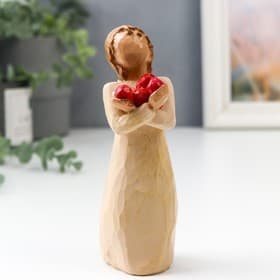 Фигурка полистоун «Девушка с яблоками», 13×4.5×4.5 см
