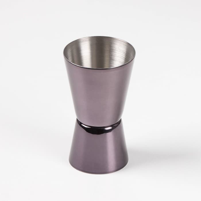 Джиггер Доляна «Металлик», 15/30 мл, нержавеющая сталь, тёмно-серый