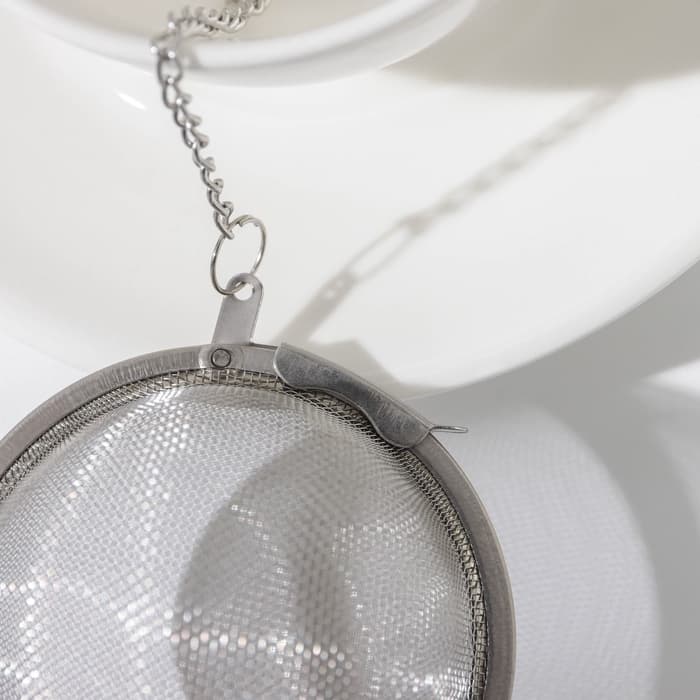 Ситечко для чая Доляна, d=7 см, нержавеющая сталь, серебристое