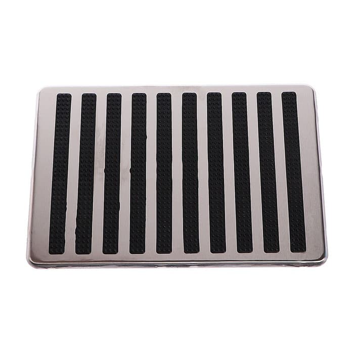 Накладка-подпятник для автоковрика, 24×16, металлическая с креплением