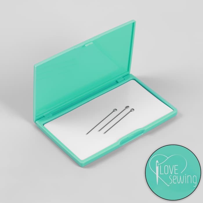 Игольница магнитная, 11×6.5 см, надпись МИКС, бирюзовая