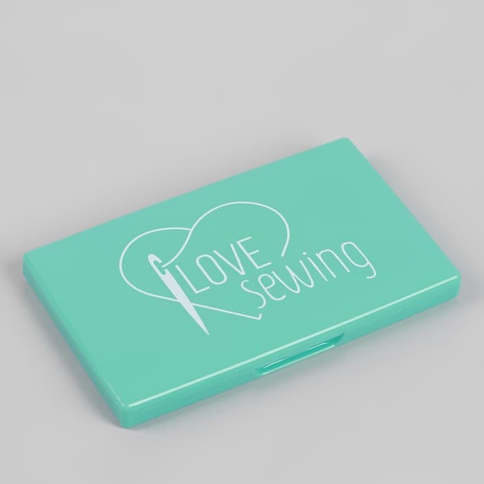 Игольница магнитная, 11×6.5 см, надпись МИКС, бирюзовая