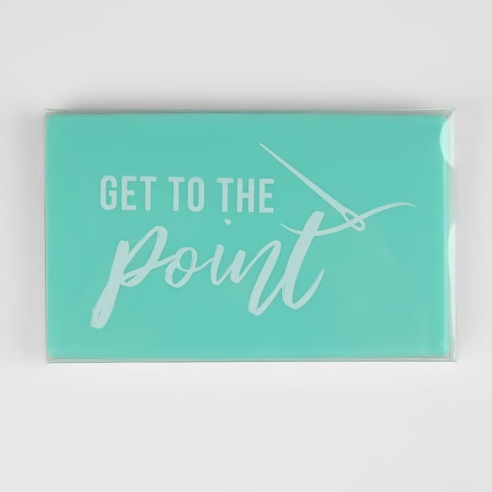 Игольница магнитная, 11×6.5 см, надпись МИКС, бирюзовая