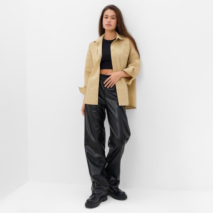 Рубашка женская MIST: Classic Collection, размер 46, бежевая