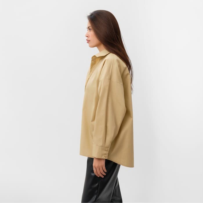 Рубашка женская MIST: Classic Collection, размер 46, бежевая