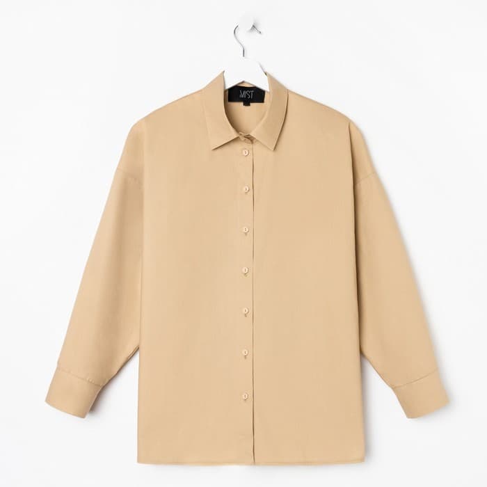Рубашка женская MIST: Classic Collection, размер 46, бежевая