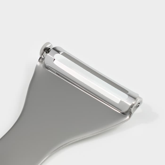 Овощечистка Доляна Zero, 19 см, нержавеющая сталь, серебристая