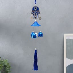 Музыка ветра металл «Рука Фатимы», от сглаза, 3 колокольчика, 52×6 см