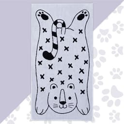 Полотенце махровое «Этель.Тигруля», 70×130 см, хлопок 100%, чёрно-белое