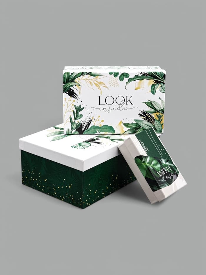 Набор коробок 10 в 1, упаковка подарочная, «GREEN», 12×7×4 - 32.5×20×12.5 см