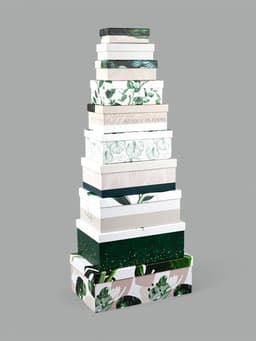 Набор коробок 10 в 1, упаковка подарочная, «GREEN», 12×7×4 - 32.5×20×12.5 см