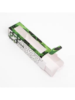 Коробка для макарун, кондитерская упаковка, «23 февраля», 18×5.5×5.5 см