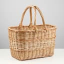 Плетёная корзина для пикника, прямоугольная, 400×280/260/430 мм