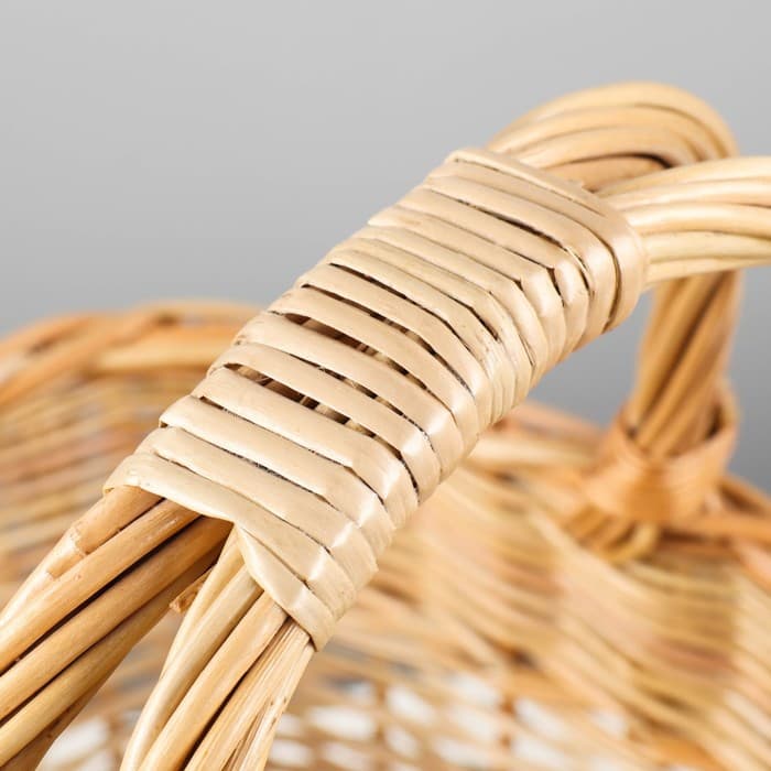 Плетёная корзина для пикника, прямоугольная, 400×280/260/430 мм