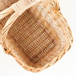 Плетёная корзина для пикника, прямоугольная, 400×280/260/430 мм