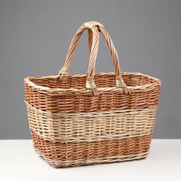Плетёная корзина для пикника, прямоугольная, 400×280/260/430 мм