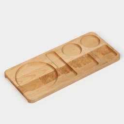 Поднос - подставка Adelica «Чайная станция», на 2 персоны, с потайными ручками, 40×18×1.8 см, дерево берёза