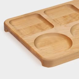 Поднос - подставка Adelica «Чайная станция», на 2 персоны, с потайными ручками, 40×18×1.8 см, дерево берёза