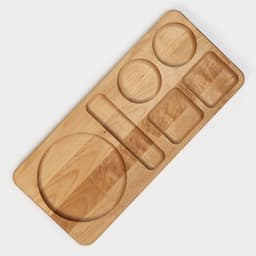 Поднос - подставка Adelica «Чайная станция», на 2 персоны, с потайными ручками, 40×18×1.8 см, дерево берёза