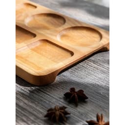 Поднос - подставка Adelica «Чайная станция», на 2 персоны, с потайными ручками, 40×18×1.8 см, дерево берёза