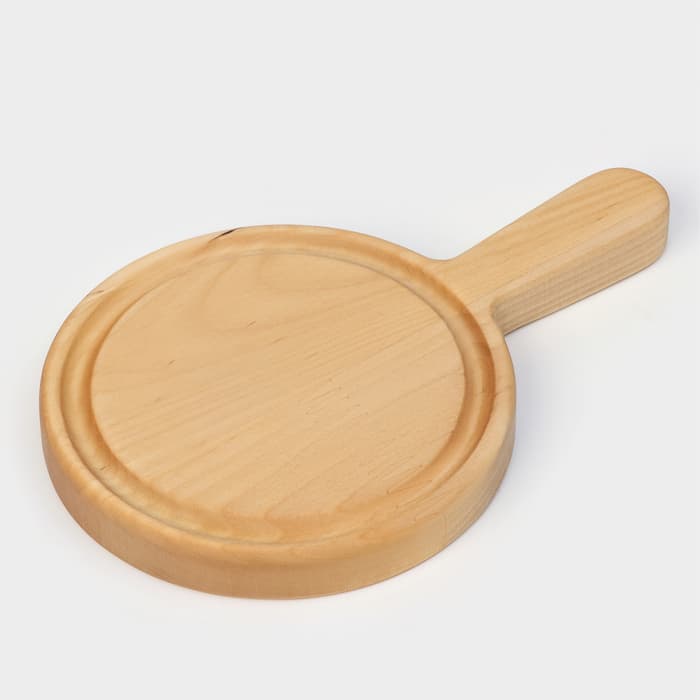 Доска для подачи Adelica «Бургерная», с ручкой, 20×13×1.8 см, дерево берёза