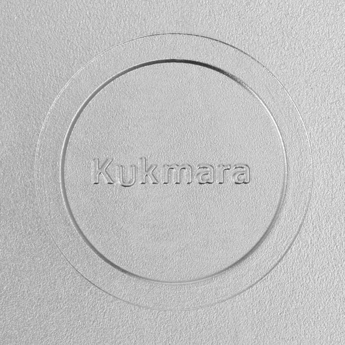 Сковорода KUKMARA, d=30 см, h=5.5 см, с ручками, литой алюминий, серебристая