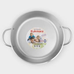 Сковорода KUKMARA, d=30 см, h=5.5 см, с ручками, литой алюминий, серебристая