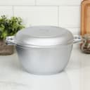 Казан KUKMARA, 3 л, крышка-сковорода, литые ручки, литой алюминий, серебристый